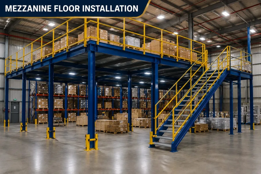 Mezzanine floor installation