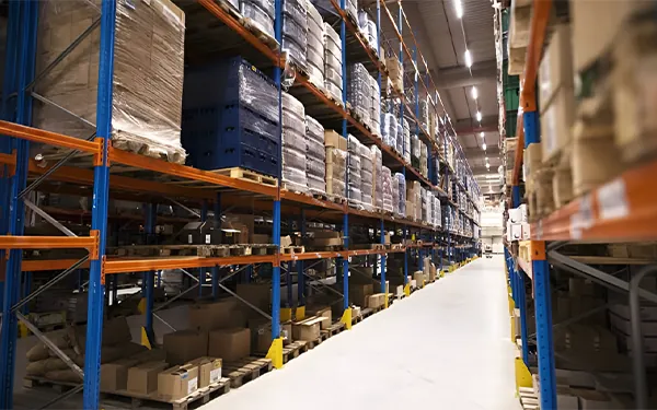 Racking laid out and installed to a warehouse plan